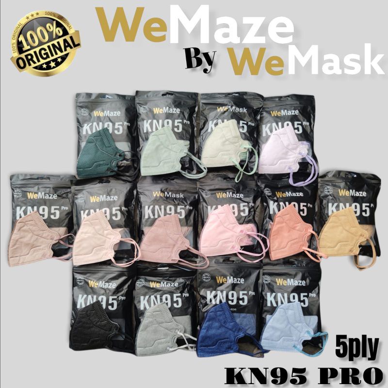MASKER KN95 PRO WEMASK WEMAZE 5PLY ISI 10 PCS WARNA PRE