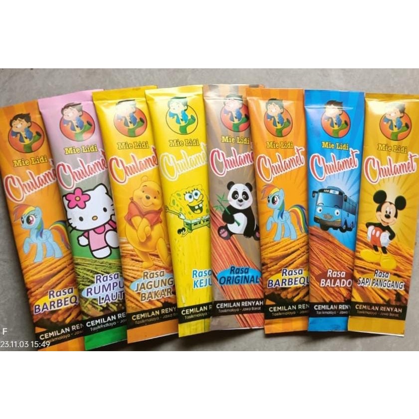 Mie Lidi Varian Karakter 15gr  Makaroni Viral jajanan j