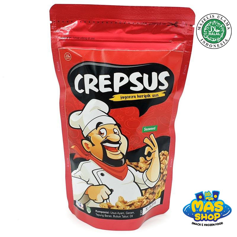 Kripik Usus Crepsus Snack keripik Usus Ayam Usus Pedas 