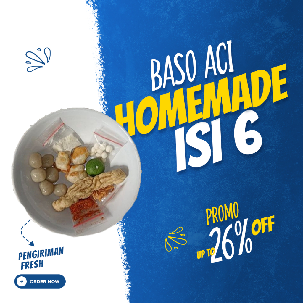 BASO ACI HOMEMADE isi 6 Boci Mini sehot jawara pedas TE
