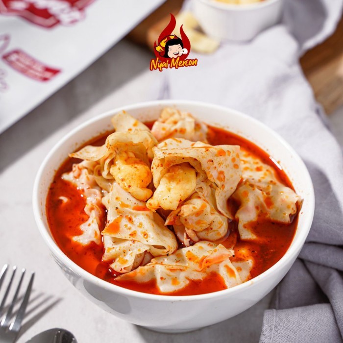 Pangsit Tulang Rangu nyai Mercon viral Keju Baso Full M