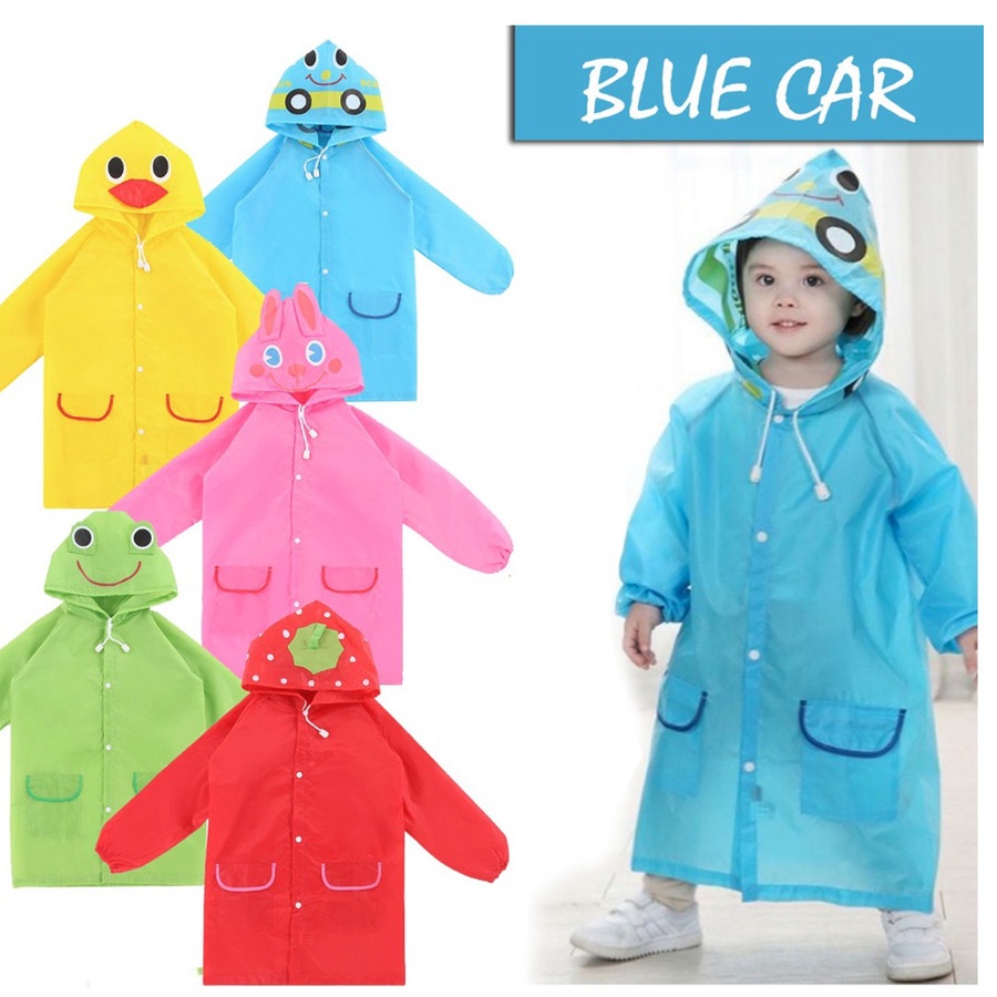 Jas ujan anak karakter hoodie rain coat kids jas hujan 