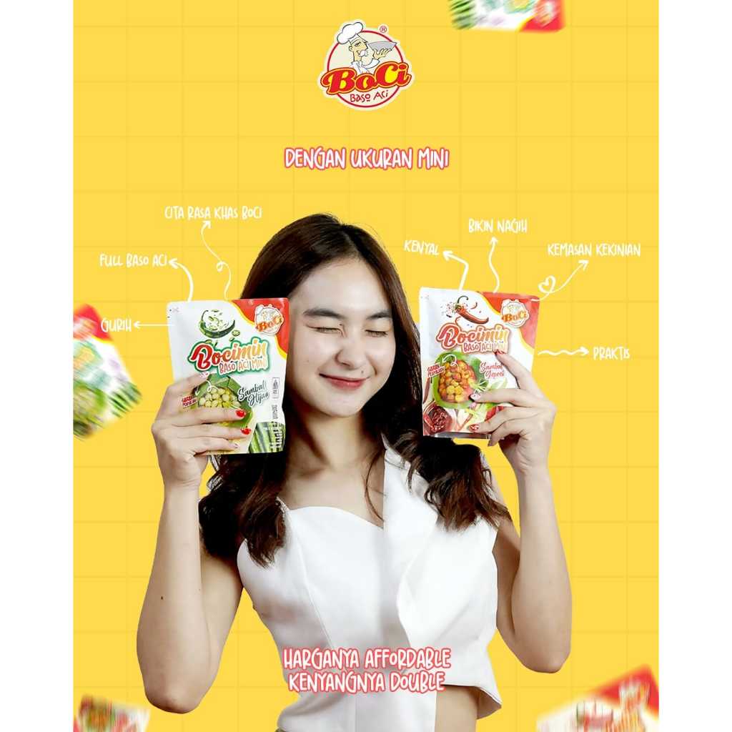 boci mini mantap jiwa isi 50 baso aci cilok sambal gepr