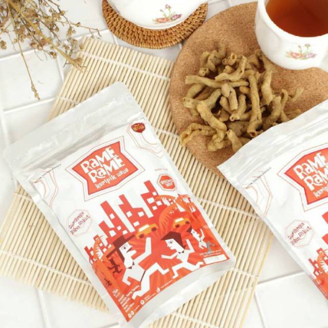 Kripik keripik Usus Ayam Rame Rame Gurihnya bikin ribut