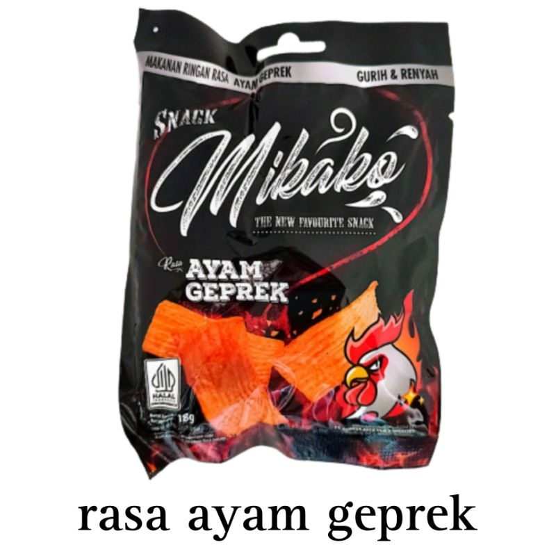 Mikako Snack Keripik 18gr kripik Aneka Rasa 18gram smok