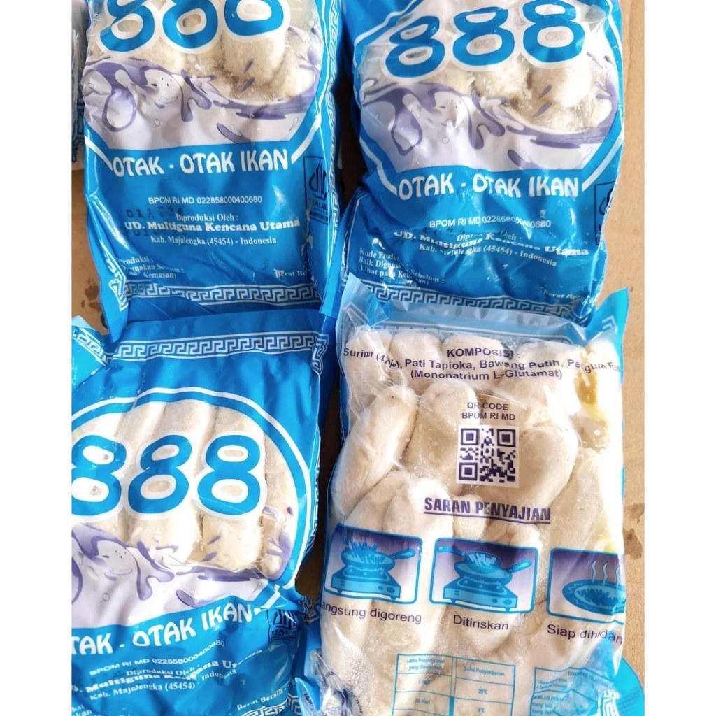 Otak Otak 888 isi 15 biji 200gr Ikan tengiri fresh Dija