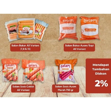 Salam All Varian Sosis Nugget Baso ayam sapi sosis baka