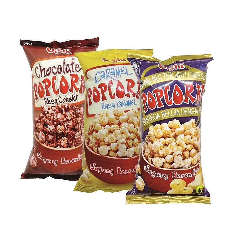 Oishi Popcorn 20gr mini Belgian Butter Coklat Caramel S