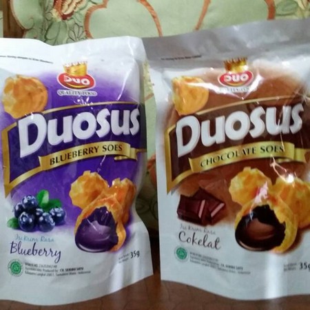 Duosus kue soes kering coklat blueberry mystar mini nik