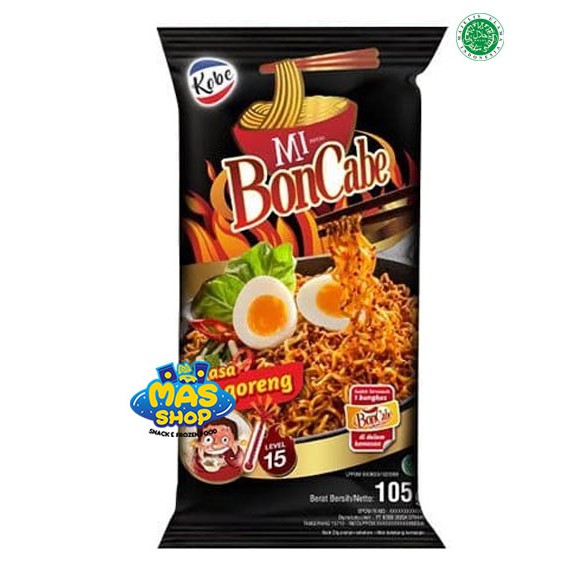 105gr Kemasan Besar Mie BONCABE Level 15 Mie Bon cabe M