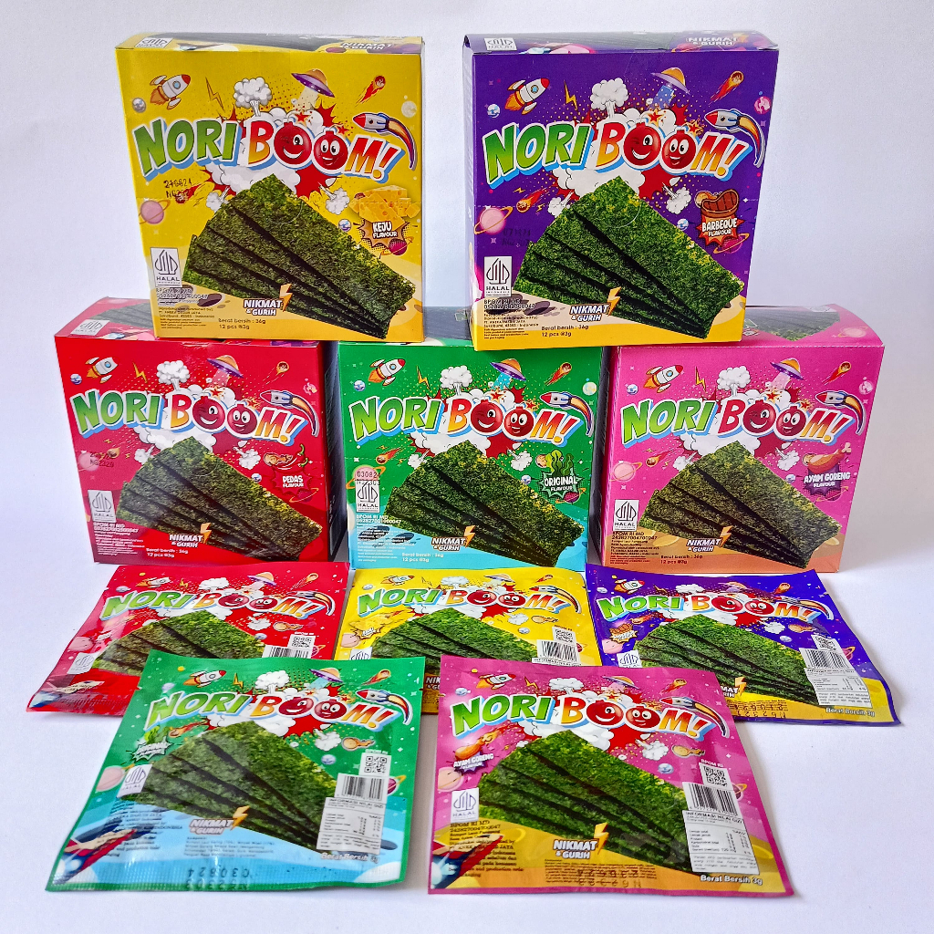 Nori boom halal ecer 1pcs Noriboom Rumput Laut seaweed 