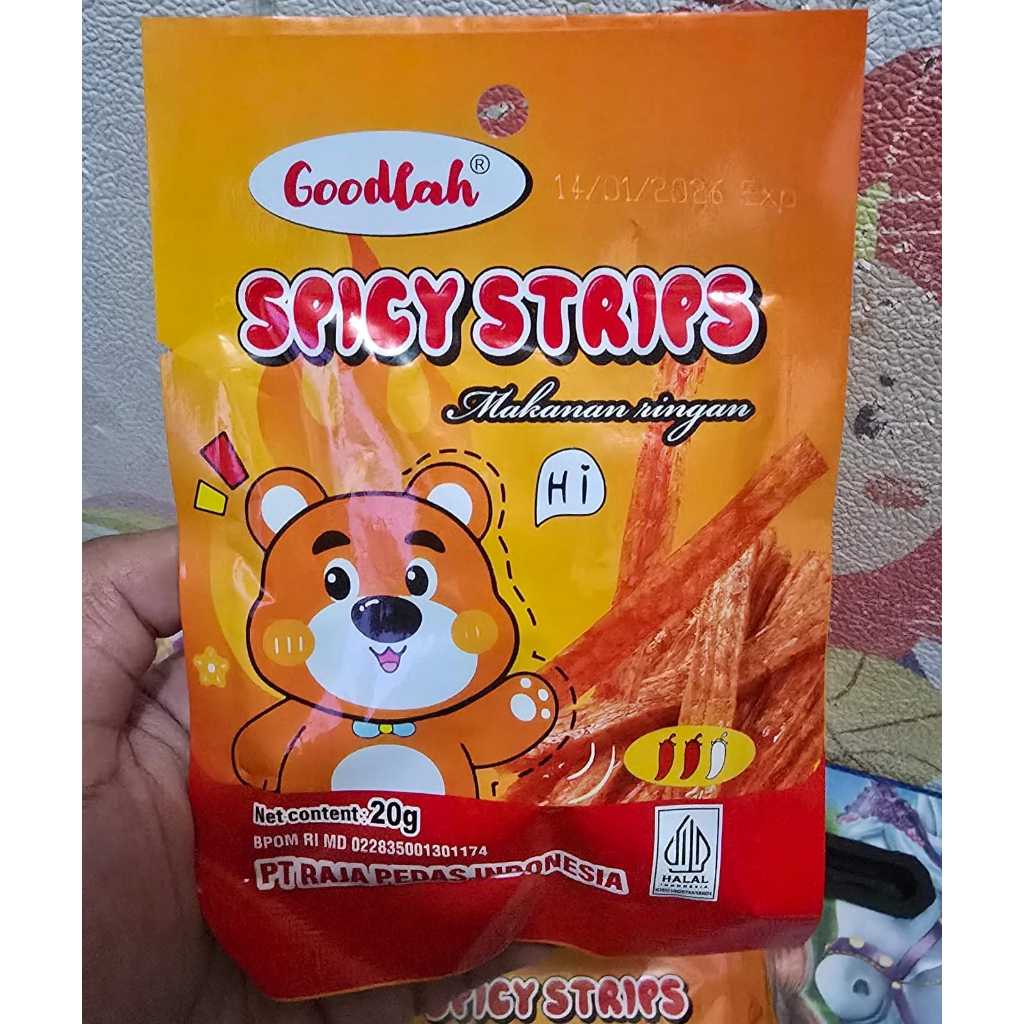 HALAL Spicy Strips Trips Latiao Snack godlah makanan ri