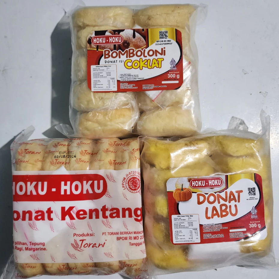 Hoku Hoku Donat Kentang  Isi 10, Labu Kuning, Bomboloni