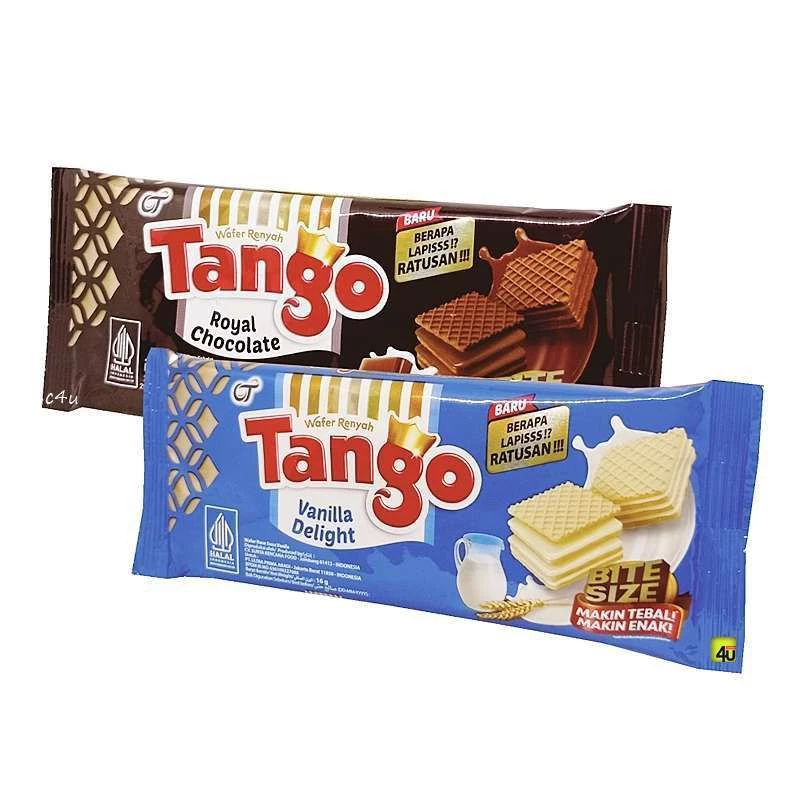 Tango wafer renyah Panjang Pouch sachet Rasa vanila del