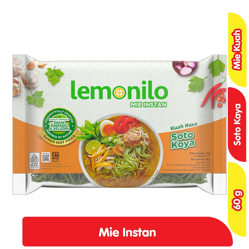 Lemonilo mie goreng dan kuah instant alami Mie Instant 