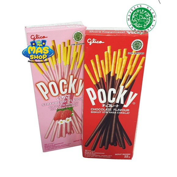 Pocky wafer stick rasa strawberry & chocolate